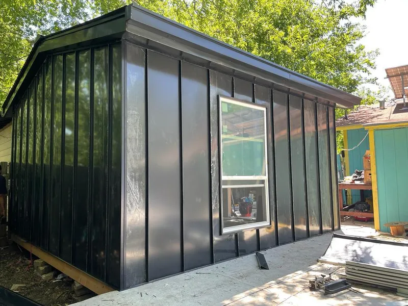 Black standing seam metal wall panels for Metal Roof Installation in South Jordan